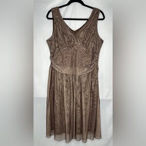 Torrid Fit & Flare Dress Ruched Tulle Embellishments Special Occasion Sz 22